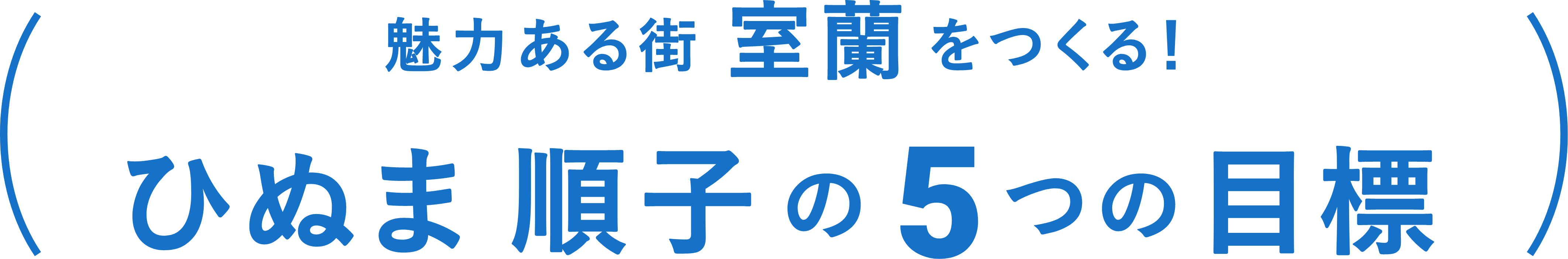 魅力ある街室蘭をつくる！ひぬま順子の5つの目標